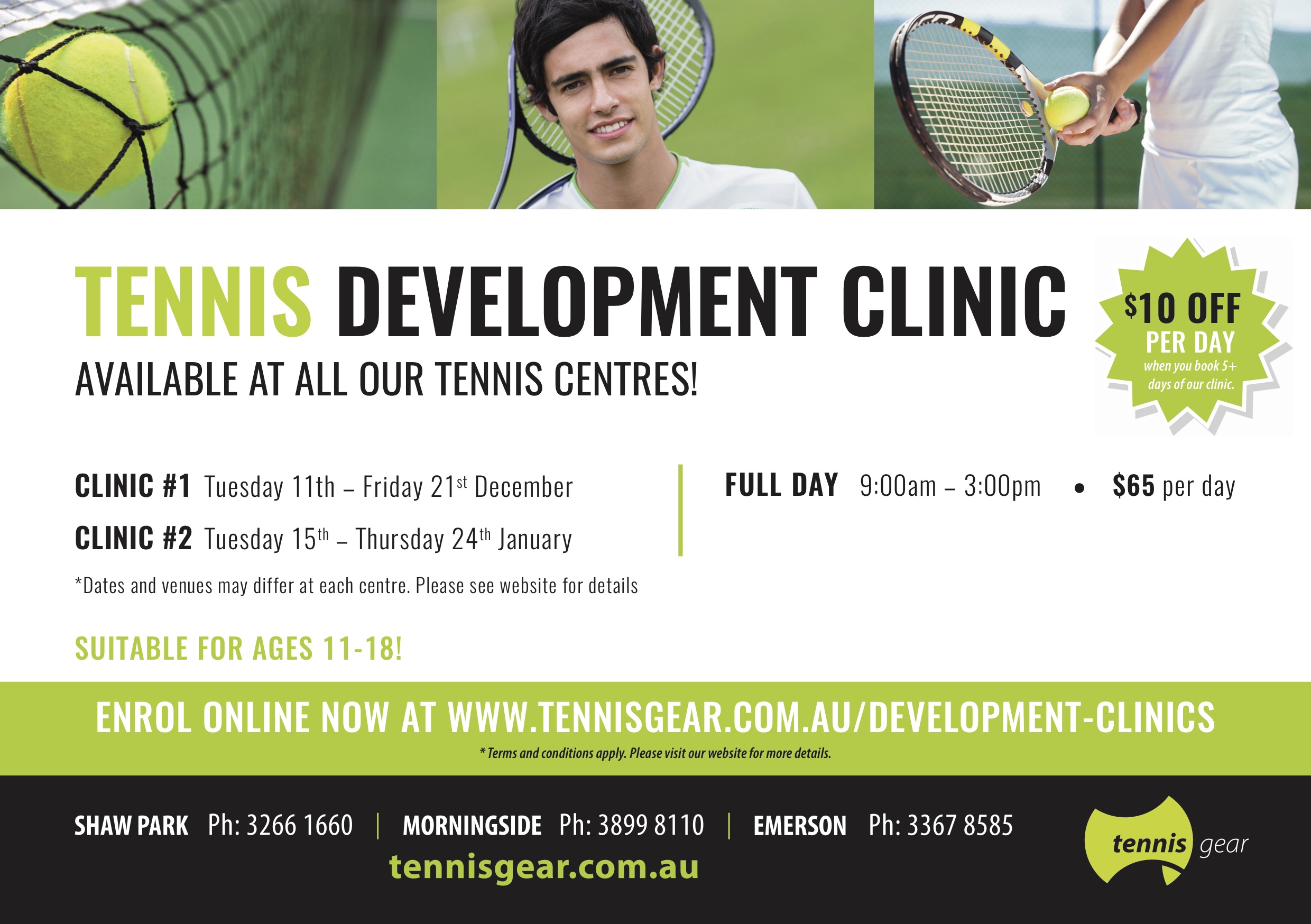 Tennis Development Clinics – Summer of Tennis!