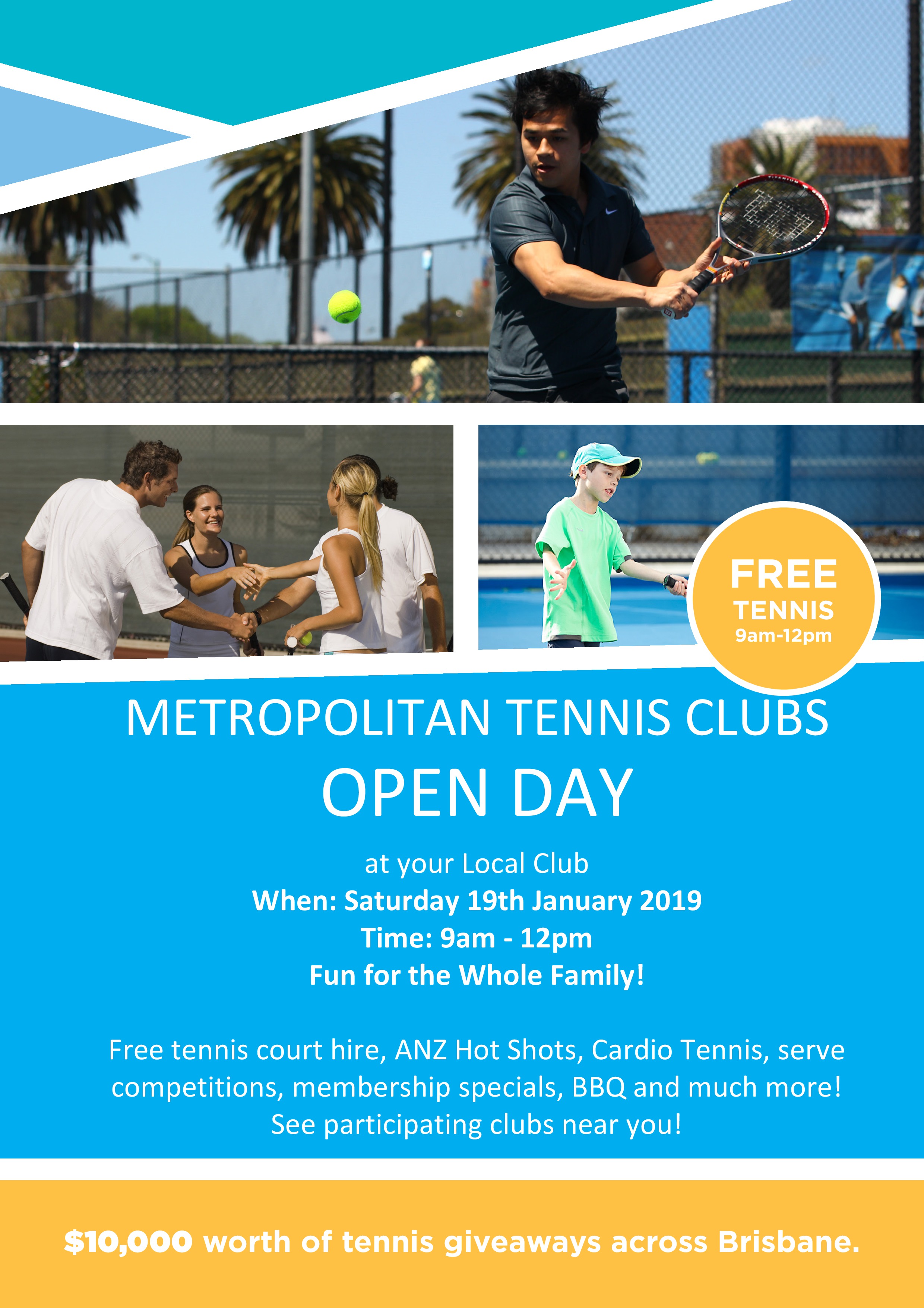 Free Tennis Open Day – For all tennis players in Brisbane